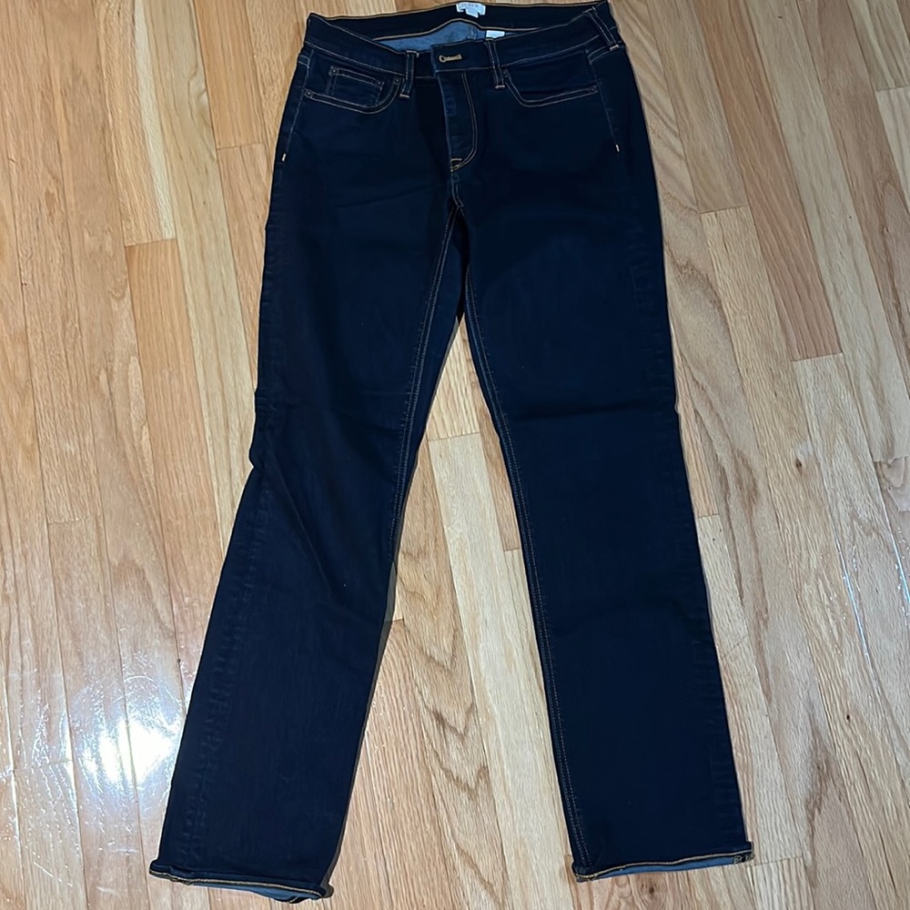 J Crew dark rinse straight leg jeans